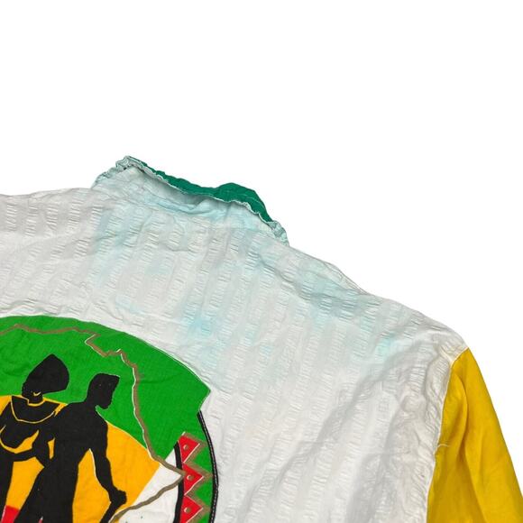 Vintage 80s Africa Unite Disan Lightweight Utility Jacket FLAW OSFA One Size - Picture 11 of 13